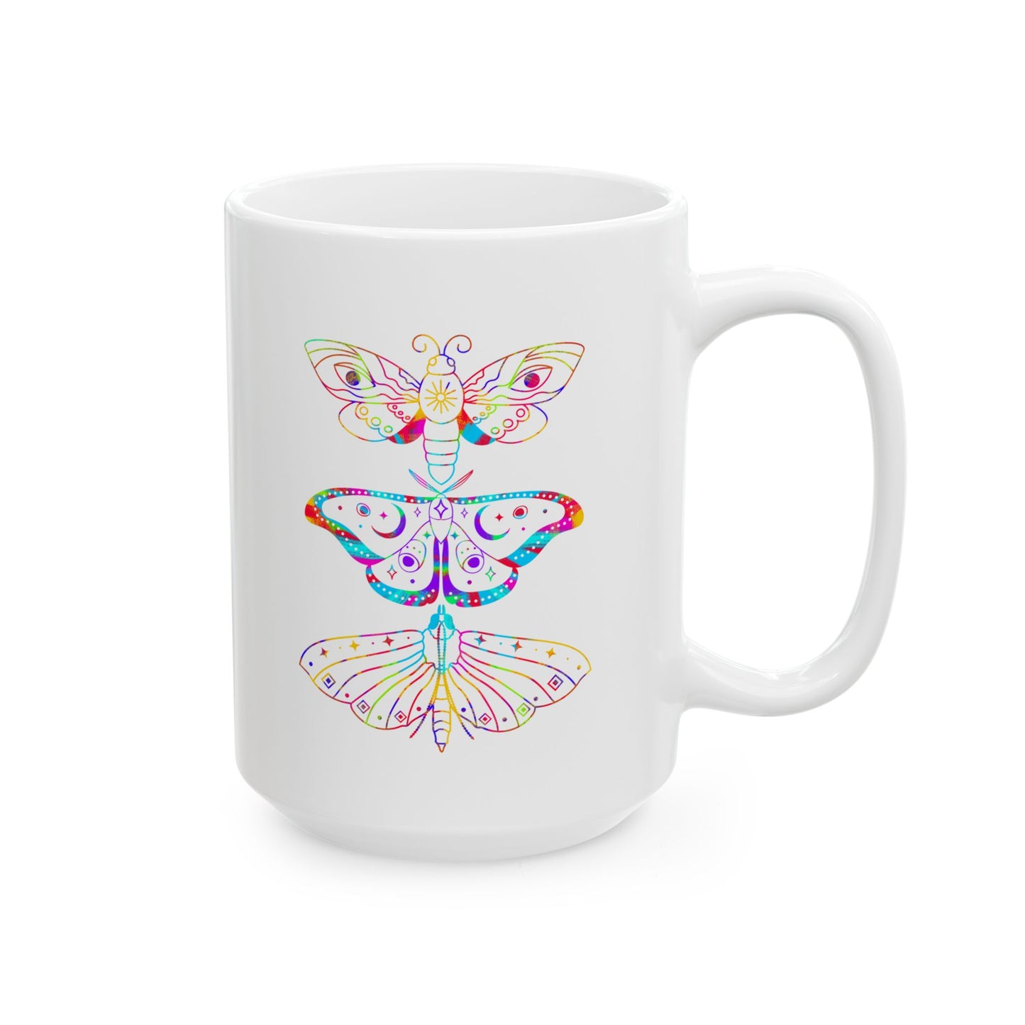 Colorful Whimsical Butterfly Ceramic Mug | Perfect for Coffee, Tea, Gift for Nature Lovers, Birthday, or Any Occasion