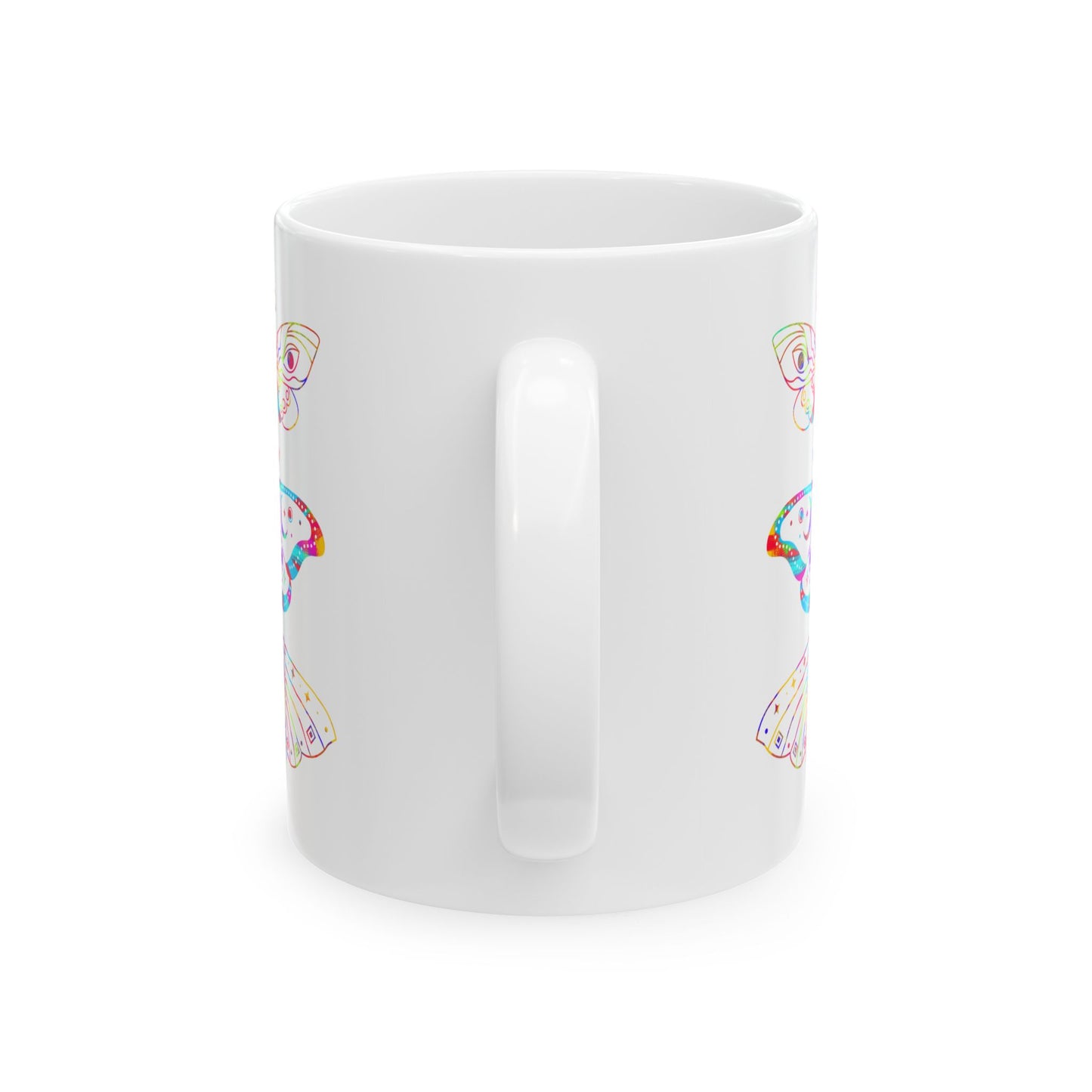 Colorful Whimsical Butterfly Ceramic Mug | Perfect for Coffee, Tea, Gift for Nature Lovers, Birthday, or Any Occasion