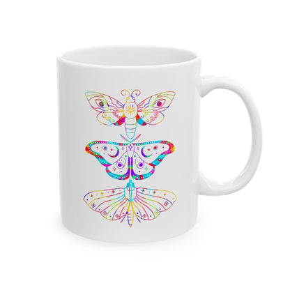Colorful Whimsical Butterfly Ceramic Mug | Perfect for Coffee, Tea, Gift for Nature Lovers, Birthday, or Any Occasion