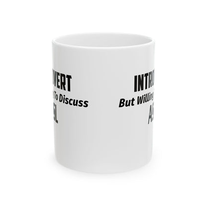 Ceramic Mug - Introvert but willing to discuss ASL Mug