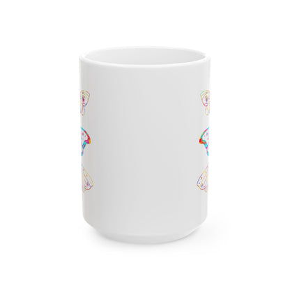 Colorful Whimsical Butterfly Ceramic Mug | Perfect for Coffee, Tea, Gift for Nature Lovers, Birthday, or Any Occasion